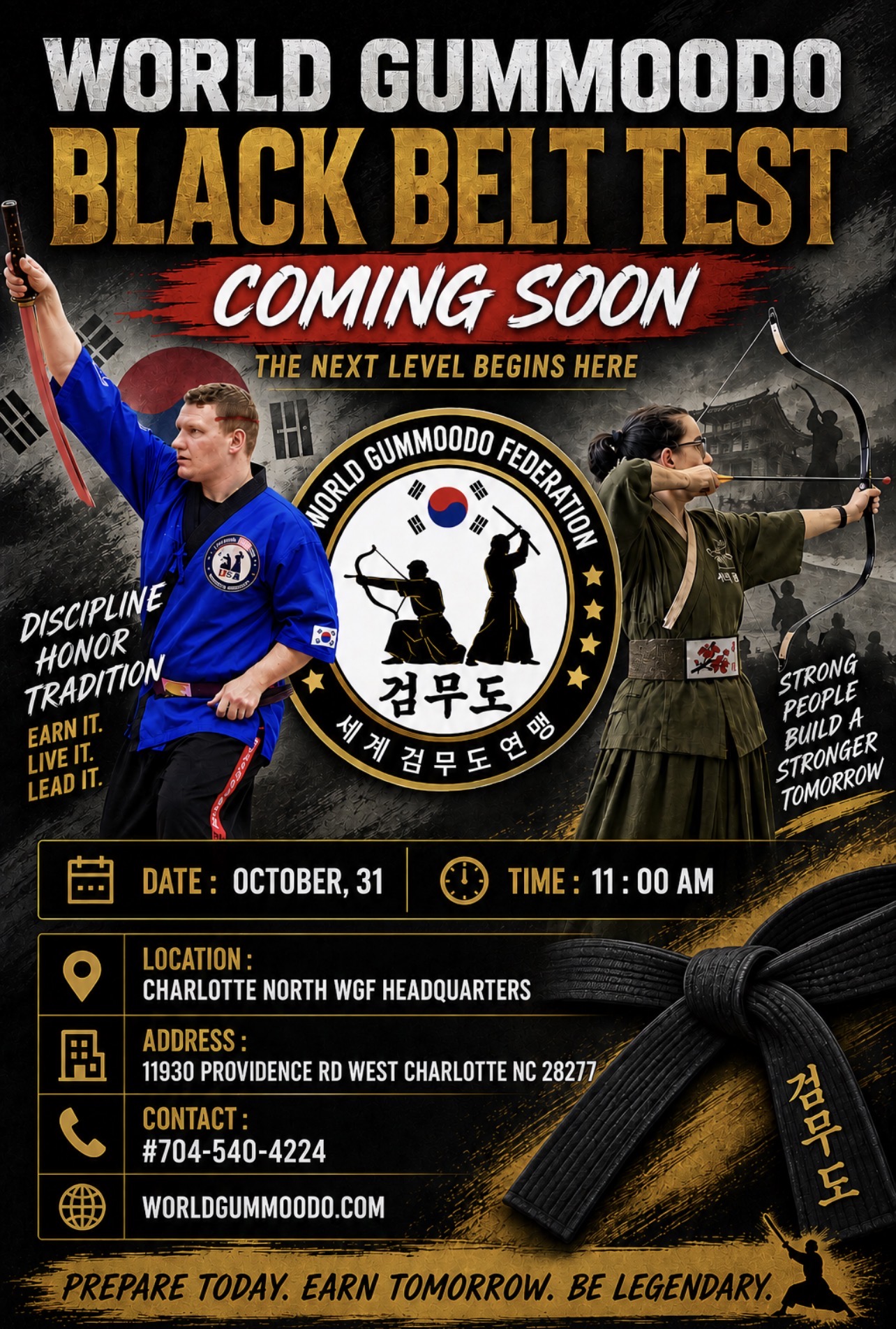 World Gummoodo Black Belt Test — October 31, Charlotte NC